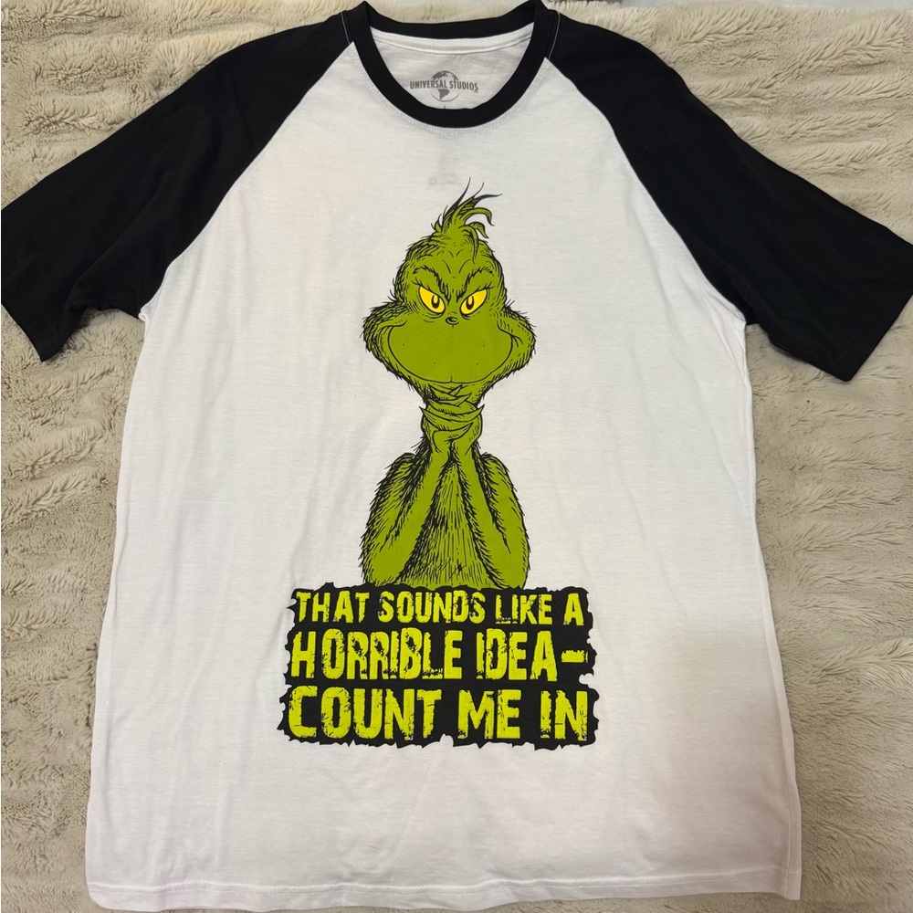 Universal Grinch Kids Tee - Black, White, and Green